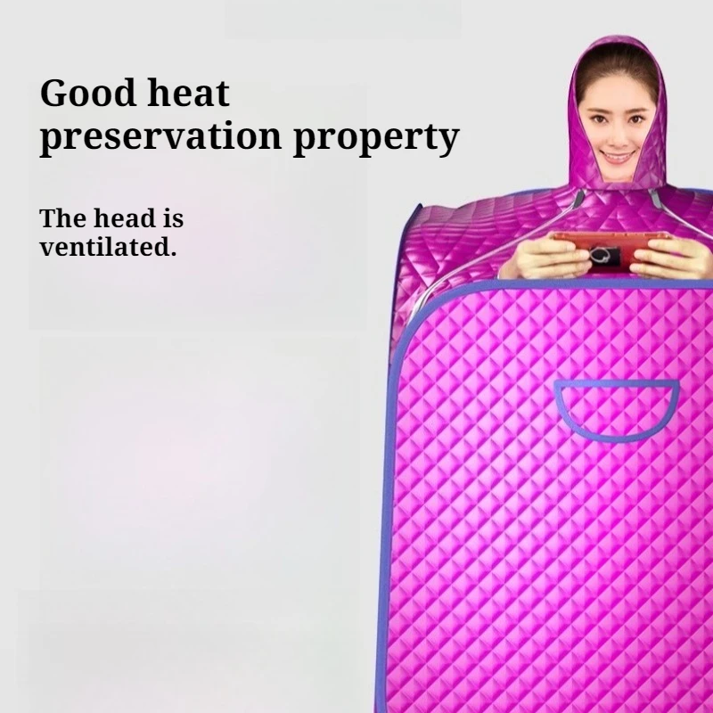 Household Portable Sauna Rooms Indoor Thermal Insulation Folding Single Bath Sauna Room Comfortable Bathroom Accessories