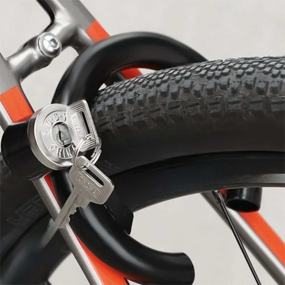 Stainless Steel Bicycle Lock with Keys Weatherproof Cycling Anti-theft Lock Cut Resistant Security Circular Lock Mountain Bike