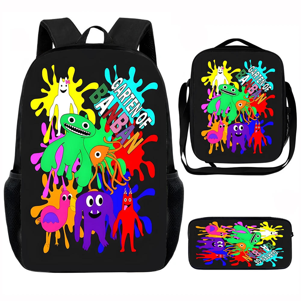 

Game Garten of BanBan Child School Backpack with Lunch Bags ,Pencil Bags ,School Bags for Boys Girls Best Gift