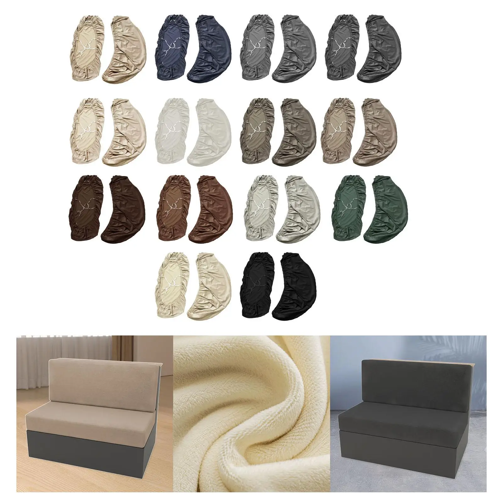 Stretch Slipcover Cushion Covers Replacement Sofa Protector for Camper RV Seat Dining Chair Couch Home - view 5