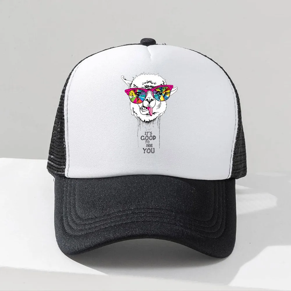 1pc Llama Baseball Cap for Adjustable Snapback Hat with Llama Print, Breathable Suitable for Sports Outdoor