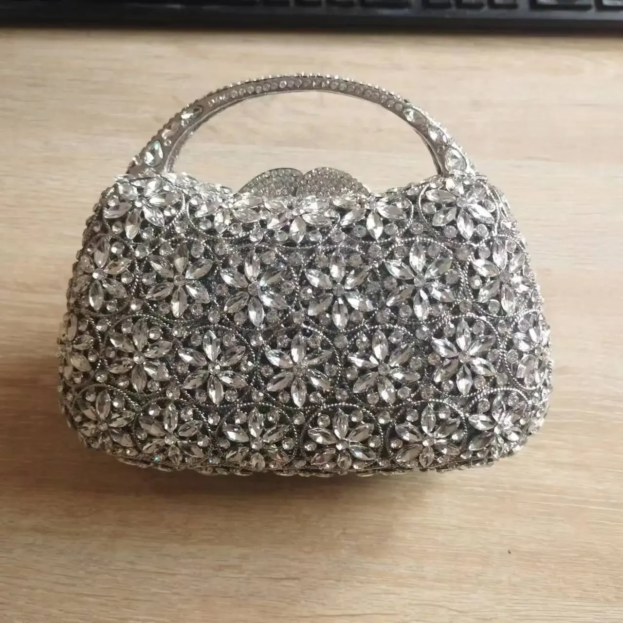 

XIYUAN Newest Female Wallet Diamond Clutch Bag Design Luxury Wedding Party Handbags Rhinestones Sliver Day Clutches Evening Bags