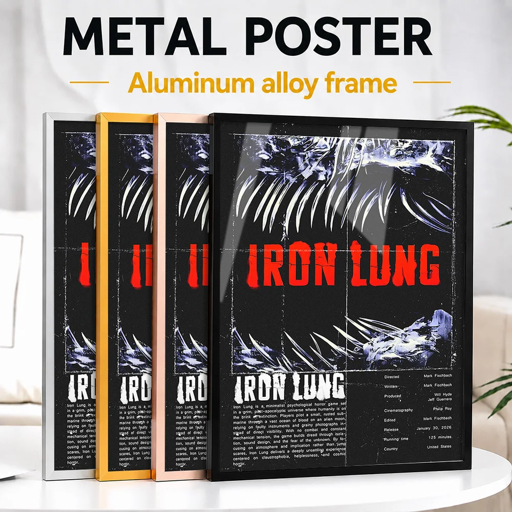 Iron Lung Game Framed Aluminum Metal Poster Customized Photo Psychological Horror Style Wall Art For Media Room Collector Gift