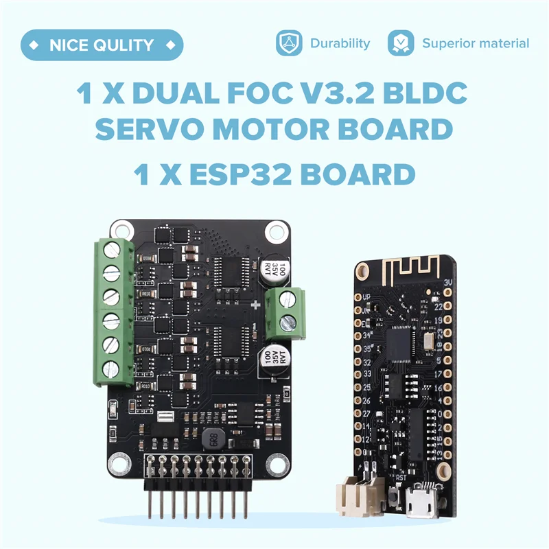 ABSQ-MKS DUAL FOC V3.2 BLDC Servo Motor Board ESP32 3-Phase Driver Brushless Development Motor Controller Simple FOC Shield
