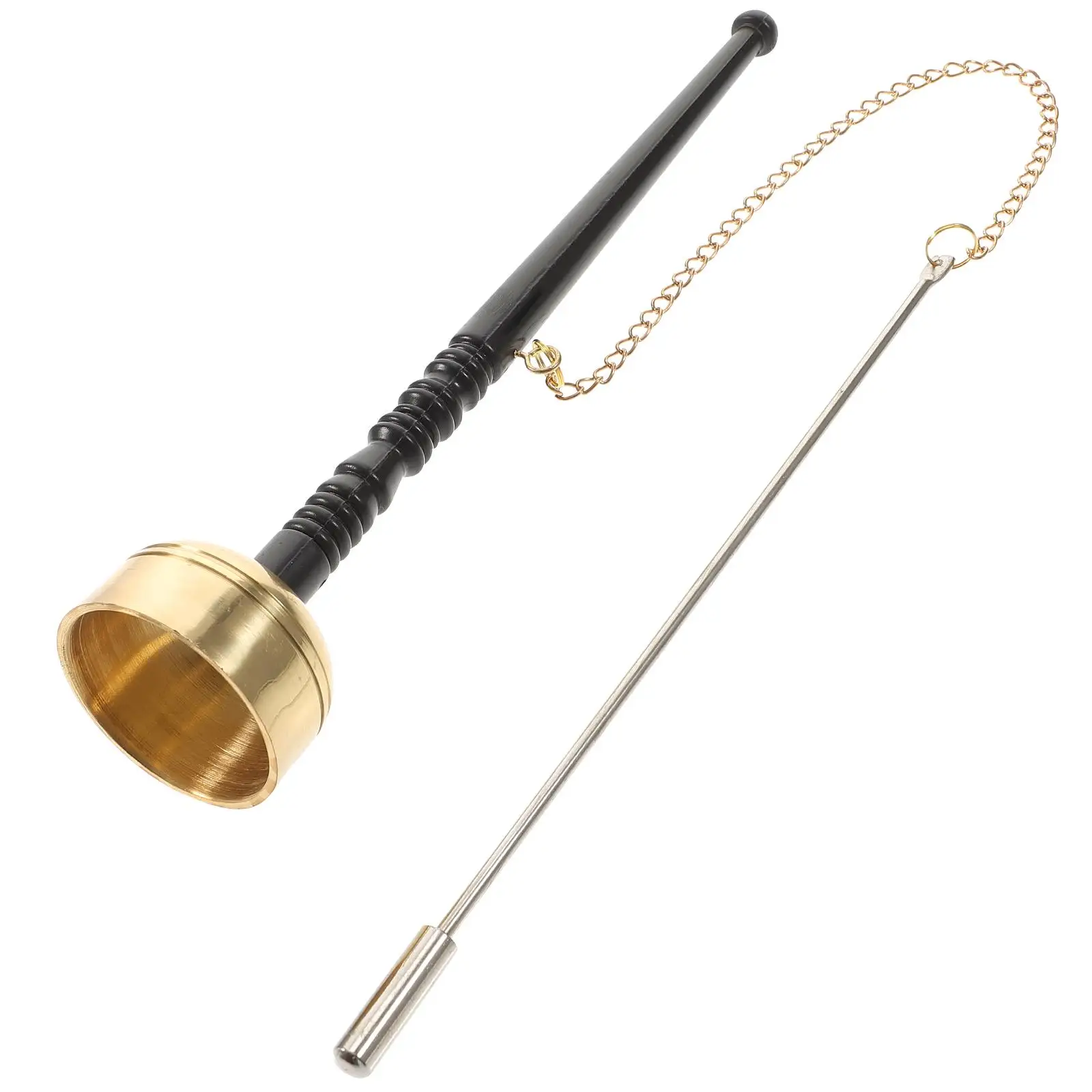 Copper Yin Qing Bell Instrument Handheld Decorative Chime Strong Fine Polishing Comfortable Grip Loud Sound