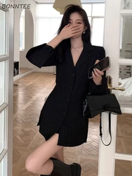 Shirts Women V-neck Striped All-match Slim Fit Long Sleeve Korean Trendy Streetwear Office Lady Spring Tops Casual Popular Chic