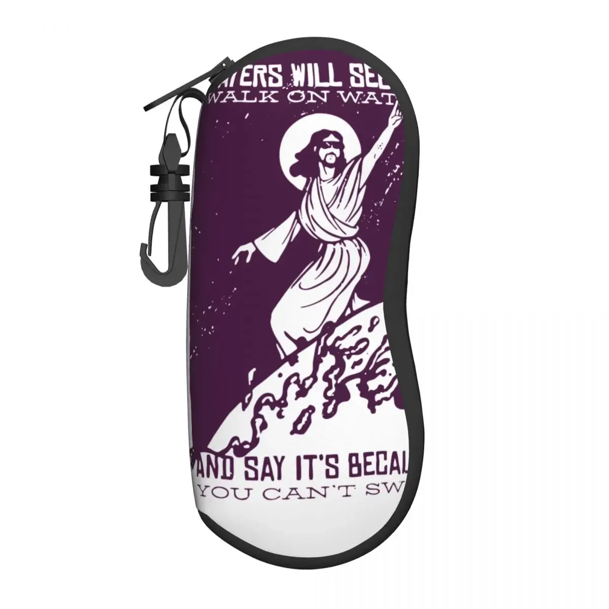 Surfing  Glasses Case Anti-Fall Box Christian God Sunglasses Storage Box Print Glasses Box