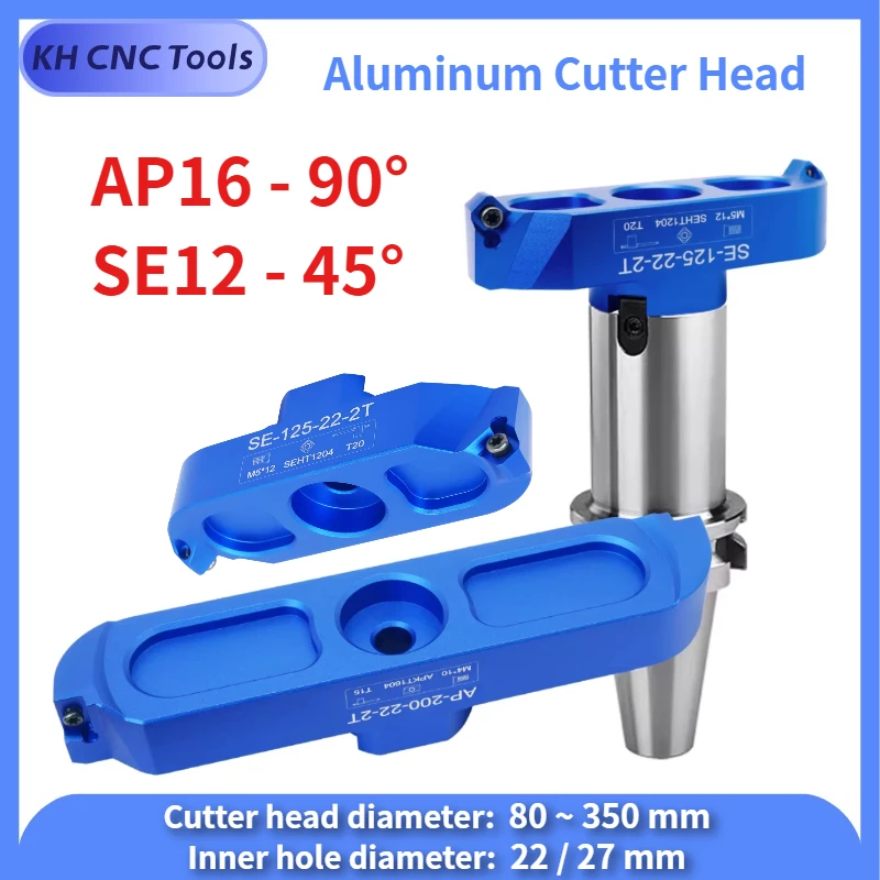 AP16 SE12 BAP400R KM12 Cutter Head SEKT1204 APKT1604 insert into BT30 BT40 BT50 FMB22 tool holder with double-edged bridge blade