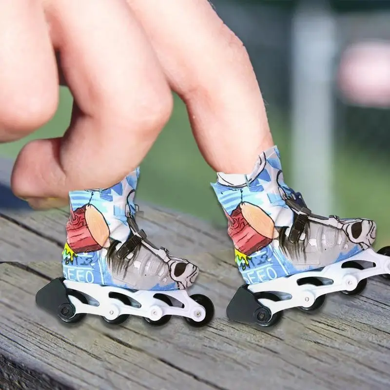 Finger Shoes Cool Mini Skateboard Shoes For Finger Breakdance Finger Knee Pads Doll Shoes Mini Skateboard Shoes Mini Sneakers