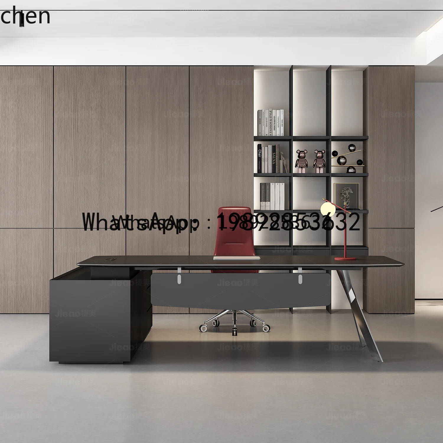 ABC Simple Modern High-End Office Desk and Chair Set wood dining table