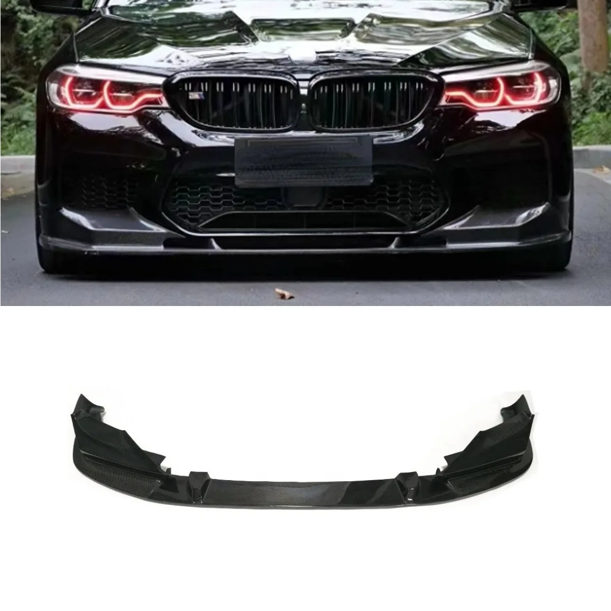 

Car Front Bumper Lip Splitter Diffuser Spoiler Body Kit for BMW M5 F90 2017-2020 Bumper Guard Protector Cover Car Accessories