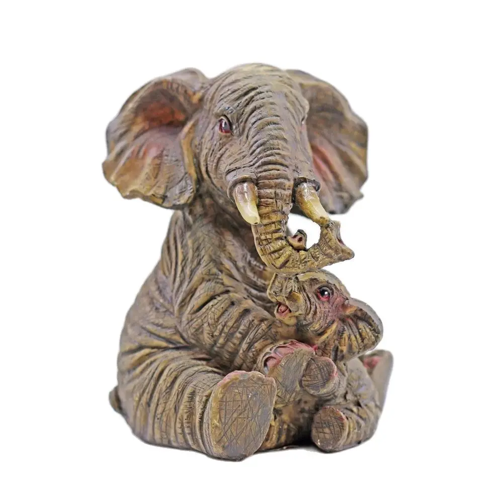 3D Mother Child Elephant Silicone Mould Chocolate Sugarcraft Candy Cake Decor Baking Mold Animals DIY Soap Wax Craft Resin