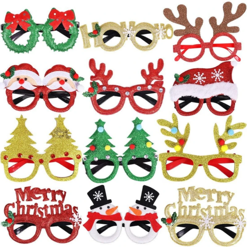 Christmas Glasses Party Glasses Christmas Novelty Glasses Party Accessories Fun Glasses Christmas Decorations Holiday Gifts