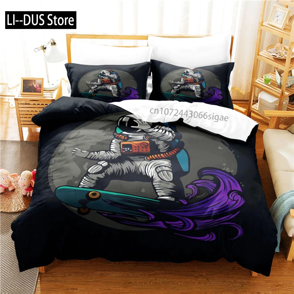 

Astronauts Painting Bedding Set Duvet Cover Set 3d Bedding Digital Printing Queen Size Bedding Set Fashion Design