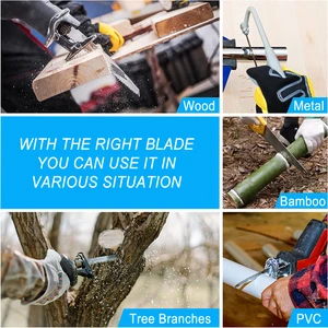 Cordless Alternative Saw, Adjustable Speed, Chainsaw, Wood, Metal Pipe Cutting, Fit Makita 18V Battery (without battery) 11 Main Sales Serra Tico Eletrica - №3