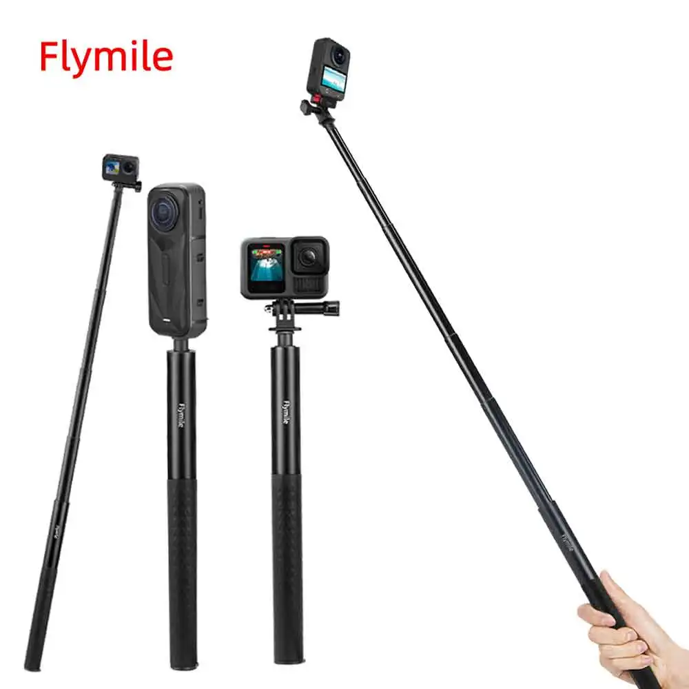 Flymile – perche à Selfie Invisible pour DJI Osmo 360/Insta360 X5, accessoires 51,18 pouces, tige d'extension réglable, poignée Vlgo
