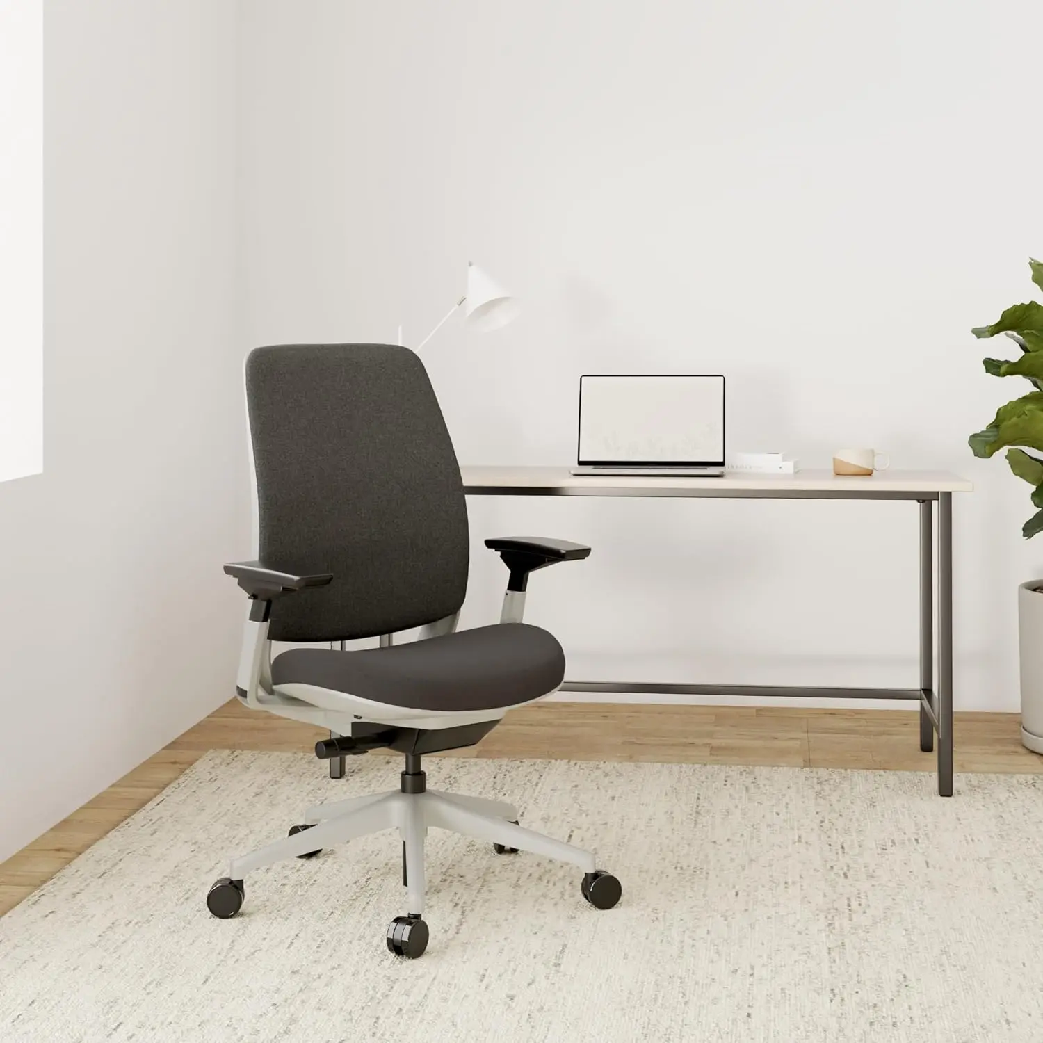 Series 2 Office Chair - Ergonomic Work Chair with Wheels for Carpet - with Back Support, Weight-Activated Adjustment