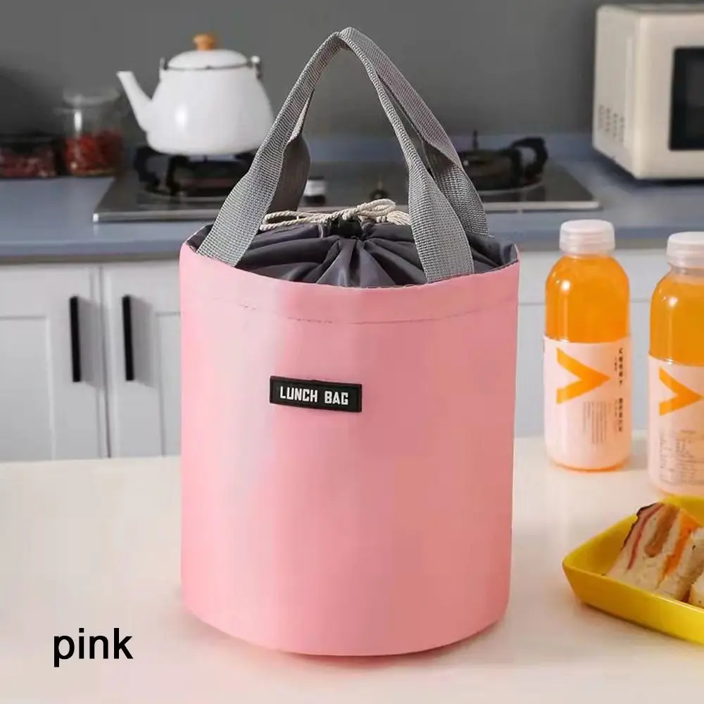 Round Kid Student Travel Storage Bag Breakfast Organizer Cooler Lunch Bag Insulated Thermal Bag Lunch Box