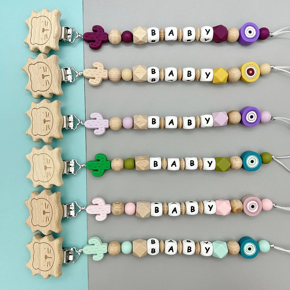 

Personalized Letter Names Silicone Beads for Baby Pendant Pacifier Clips Chains Teether Baby Kawaii Toy Gifts