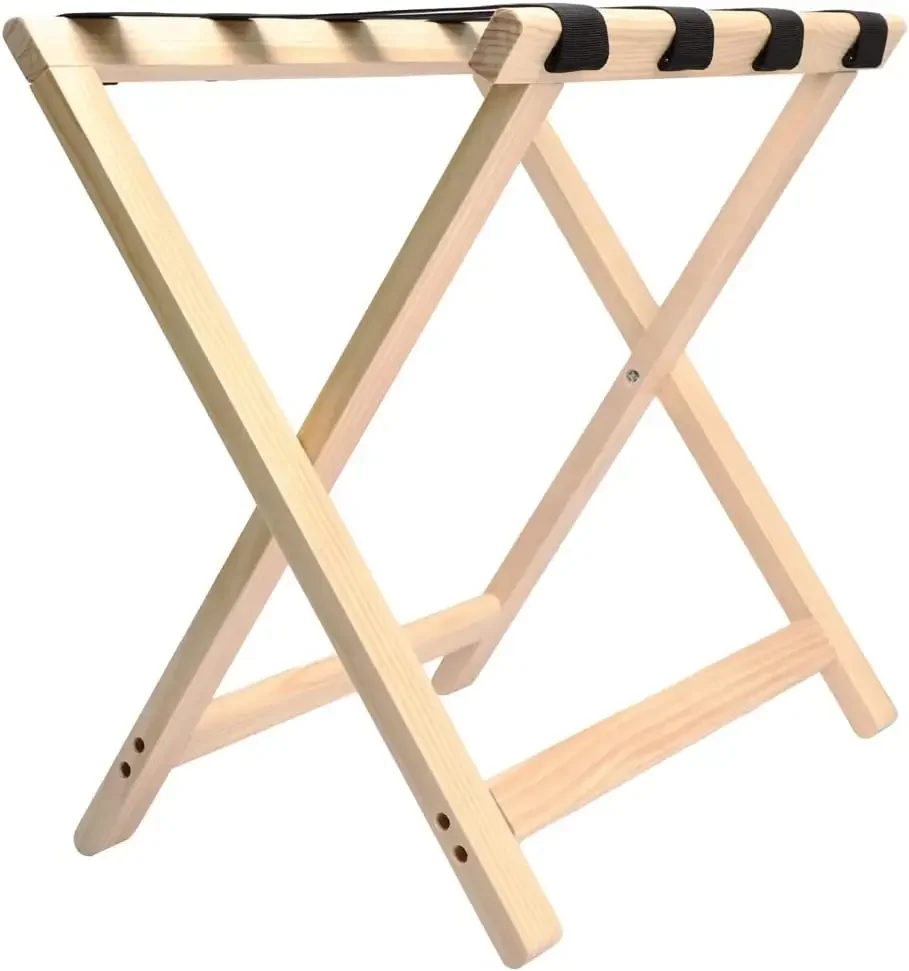 foldable luggage rack wooden luggage rack for living room hotel 2 layer shoe rack storage suitcase