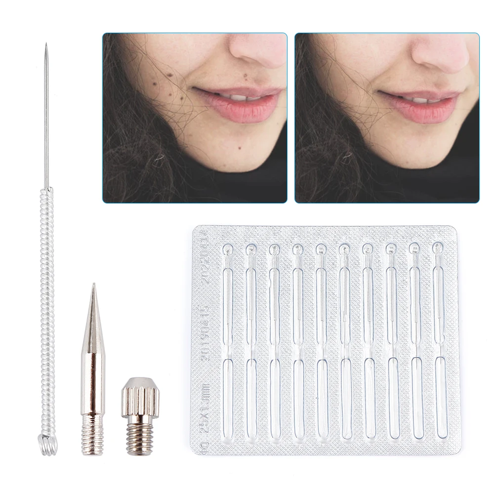 Caneta Agulhas Kit Plasma Para Verrugas Tag Removedor de Tatuagem Caneta Agulhas Dedicados Para A Laser Máquina Da Remoção do Freckle Toupeira Pele