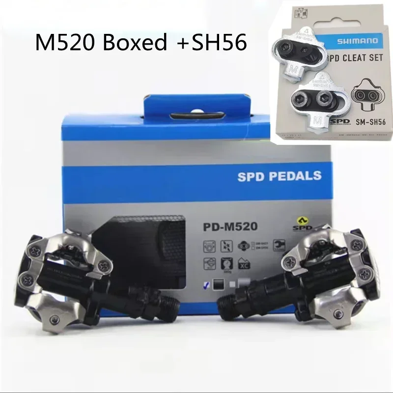 SPD PEDALS PD-M520 PD-M540 Pedals Self Locking Pedal With SM-SH51 Cleat Set Bearing PD-M520/M540 MTB Mountain Bike Parts