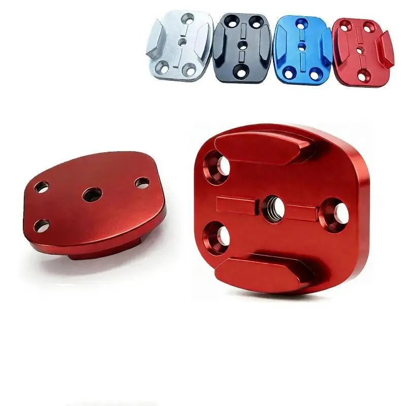 (HB05)Aluminum Alloy 1/4 Thread Buckle Base CNC Quick Release Base Mount Flat Surface Tripod Mount For Action Cameras