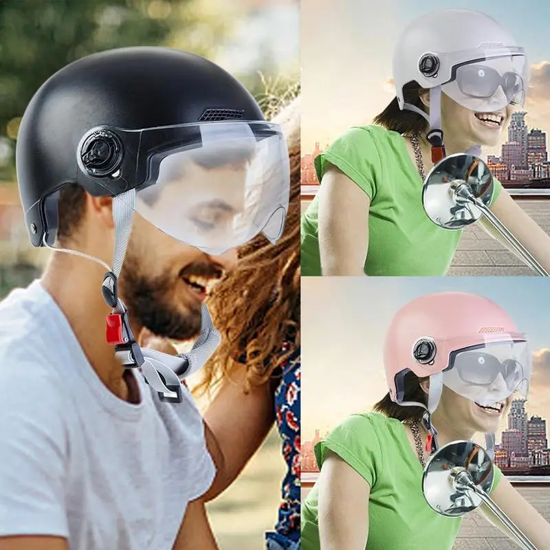 

Retro Scooter Helmets Shock-Absorbing Half-Helmets For Men Women Adult Helmets For Mountain Road Ebikes Electric Scooter Skating