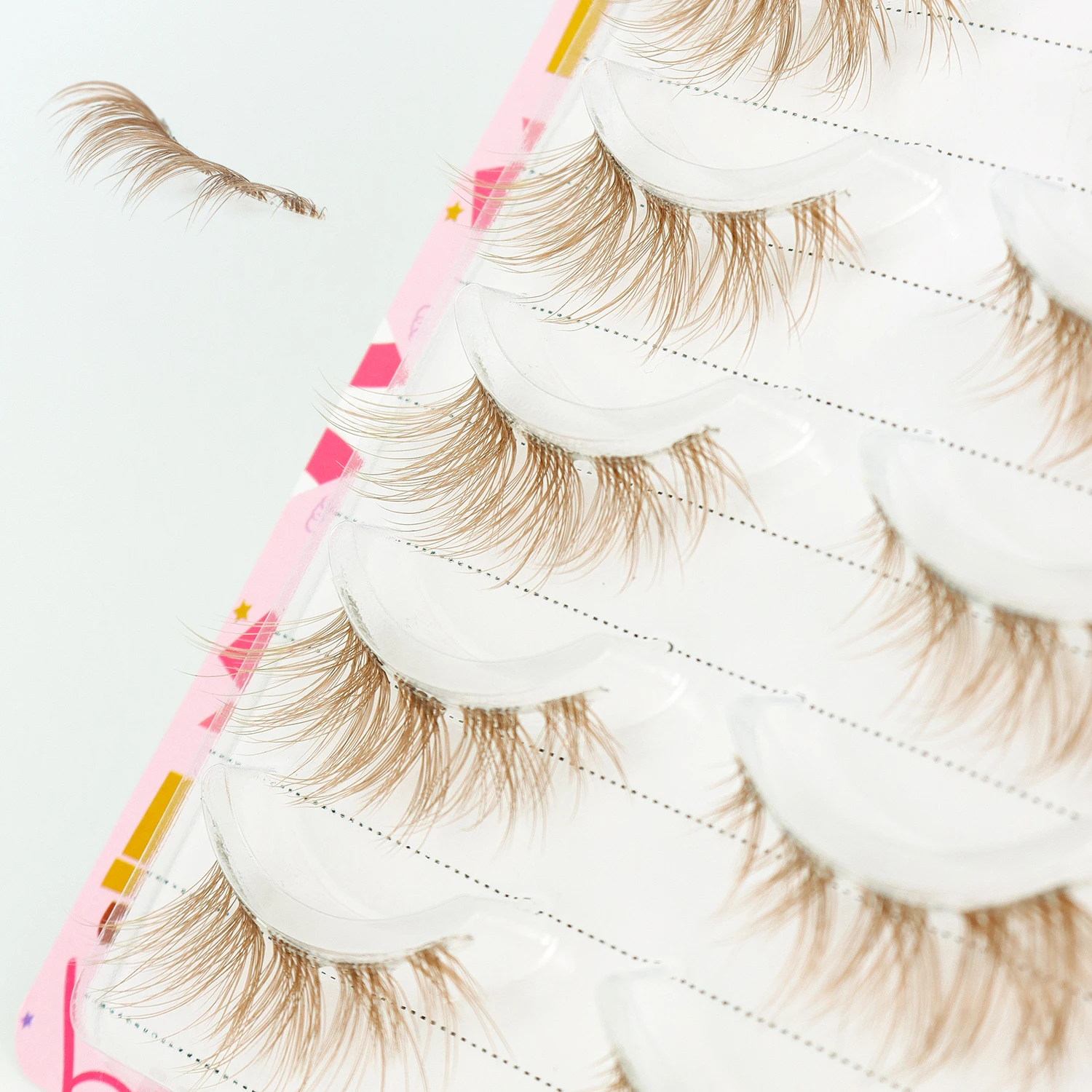 5 paires de faux cils bruns 3D pour les yeux de bande dessinée pour allonger naturellement la queue de faux cils