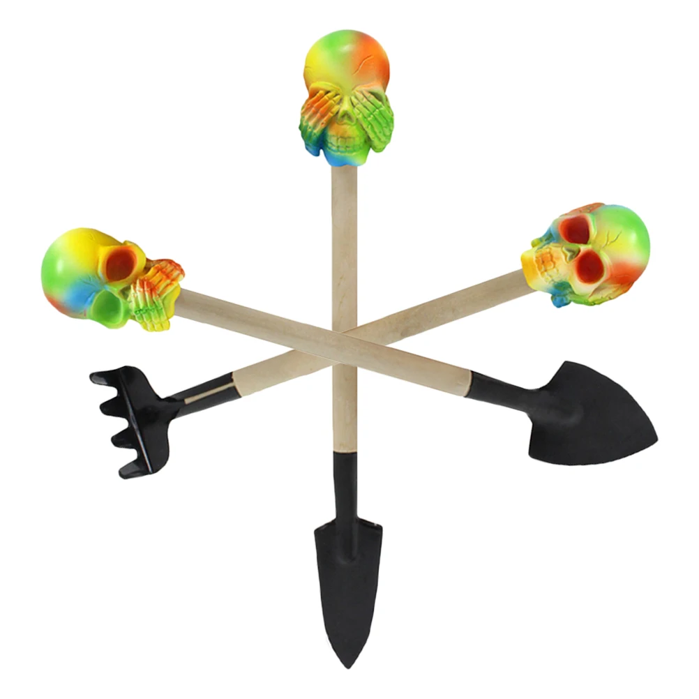 

3 Pcs Gardening Tools Trowels Mini Spade Flowers Hand Heavy Duty Wood Digging Man