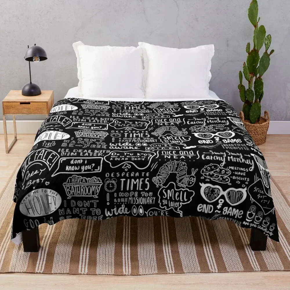 

Killing Eve Series Episode Titles Horizontal Throw Blanket Flannel Plaid on the sofa Personalized Gift Blankets