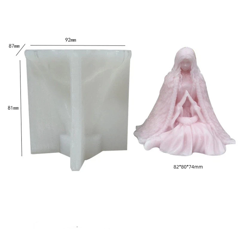 Statue Shaped Scented Candle Ornament Elegant Aromatherapy Candle For Prayer Wedding Halloween Indoor Home Table Decor Gift