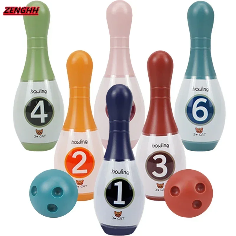 Weihnachten Kinder Bowling Spielzeug Indoor Sport Ball Set Outdoor Jungen und Mädchen Spielzeug Eltern Kind interaktives Spiel Geschenk