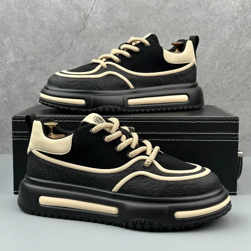 

Spring Autumn Men's Shoes Low-top Thick-soled Height-increasing Sneakers Comfortable Soft-soled Casual Sports Shoes for Man