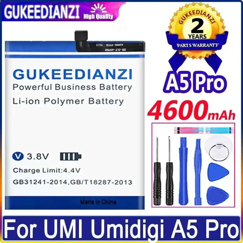 

Mobile Phone Battery 4600Mah For Umi Umidigi A5 Pro A5pro Long-Lasting Performance Safe