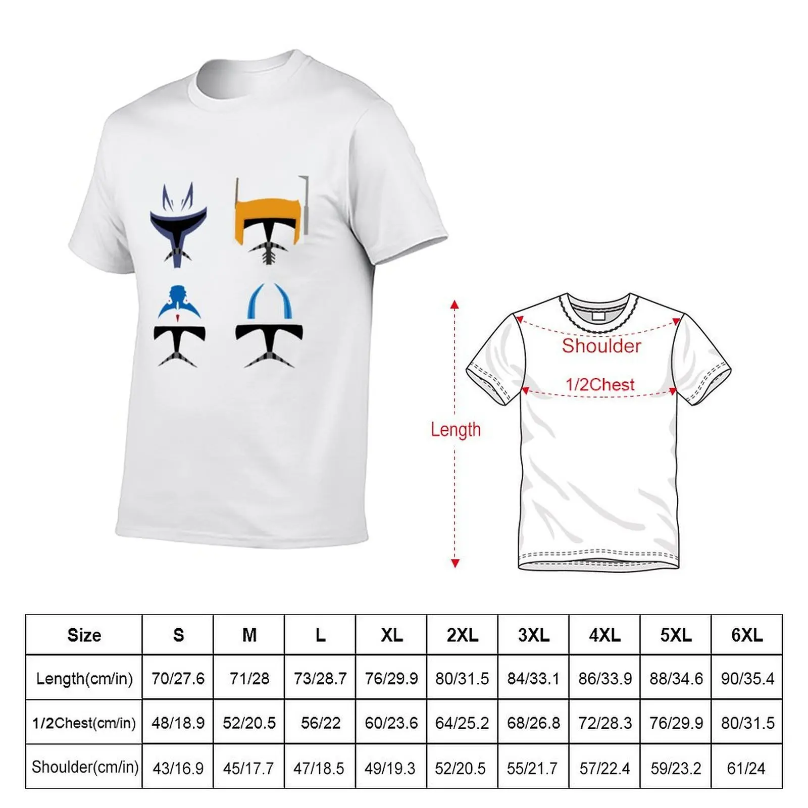 Clone Helmets T-Shirt cotton t shirts man 100% mens graphic t shirts T-Shirt