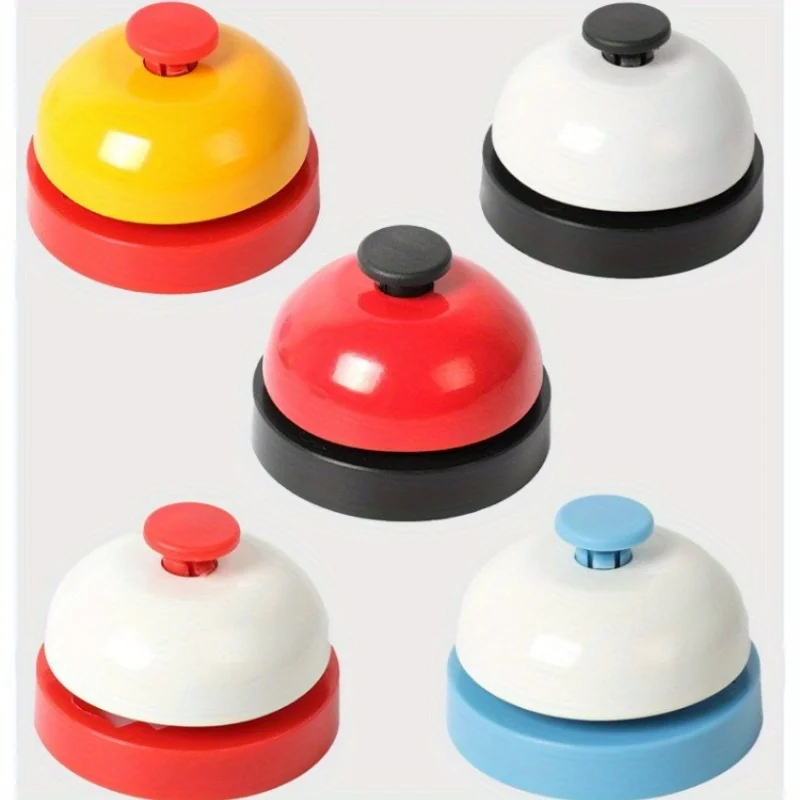 Table Order Bell Multi Color Handbell for Restaurant Kitchen Bar Waitstaff Call Pet Training Classroom School Party Games