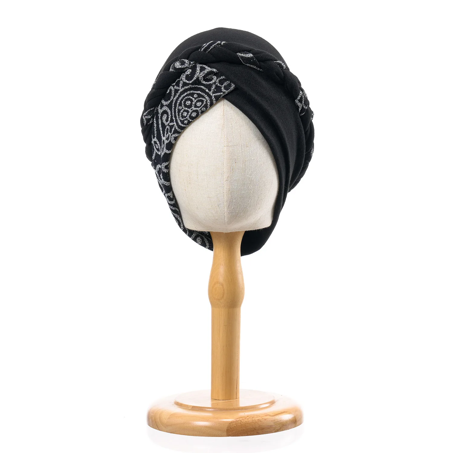 Kopf Schal für Muslimische Frauen Turban Kappe Damen Islamischen Druck Motorhaube Hut Geflecht Stirnband Turbante Mujer Beanies Hüte – Detail 9