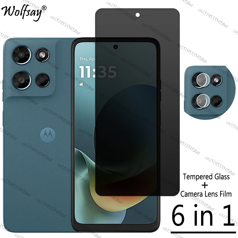 Protector de pantalla de privacidad para Moto G Play 2026 vidrio templado antiespía Moto G Play 2026 cristal de cámara para Moto G Play 2026 vidrio