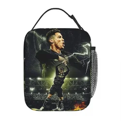 Lunch Box Cristiano Ronaldo CR7 Merch Goal Style Lunch Food Box Multifunction Cooler Thermal Bento Box For School