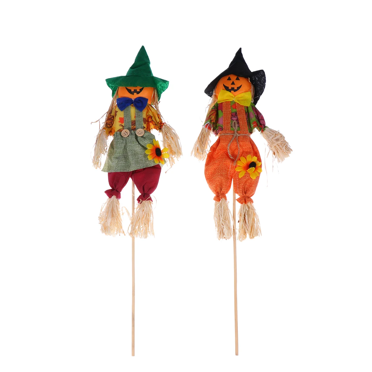 

2pcs Halloween Scarecrow Ornaments Straw Decorations Home Party Haunted House Bar Stylish Lightweight Gift