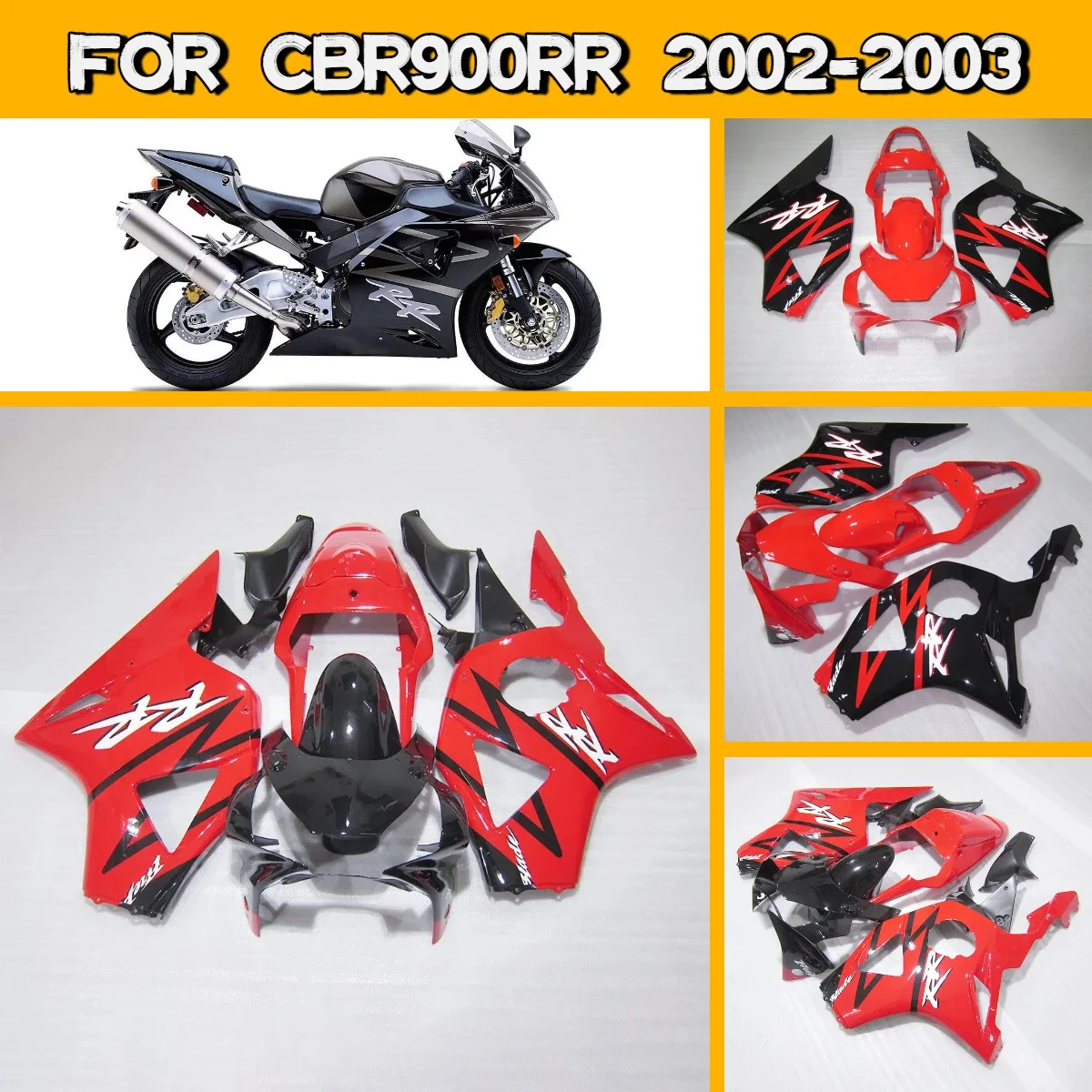 

Комплект окрашенных литых обтекателей (обвесов) для Honda CBR900RR ABS 2002-2003 годов выпуска, запчасти и аксессуары