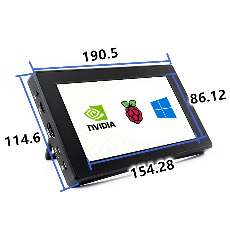 Raspberry Pi Compatible Edition 7 Inch Capacitive Touch Hdmi Hd Display Ips Screen Tempered Glass Capacitive Touch Screen