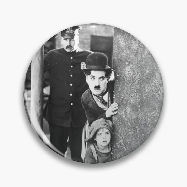 Charlie Chaplin The Kid  Soft Button Pin Hat Badge Fashion Metal Jewelry Cute Cartoon Creative Funny Lapel Pin Collar Women