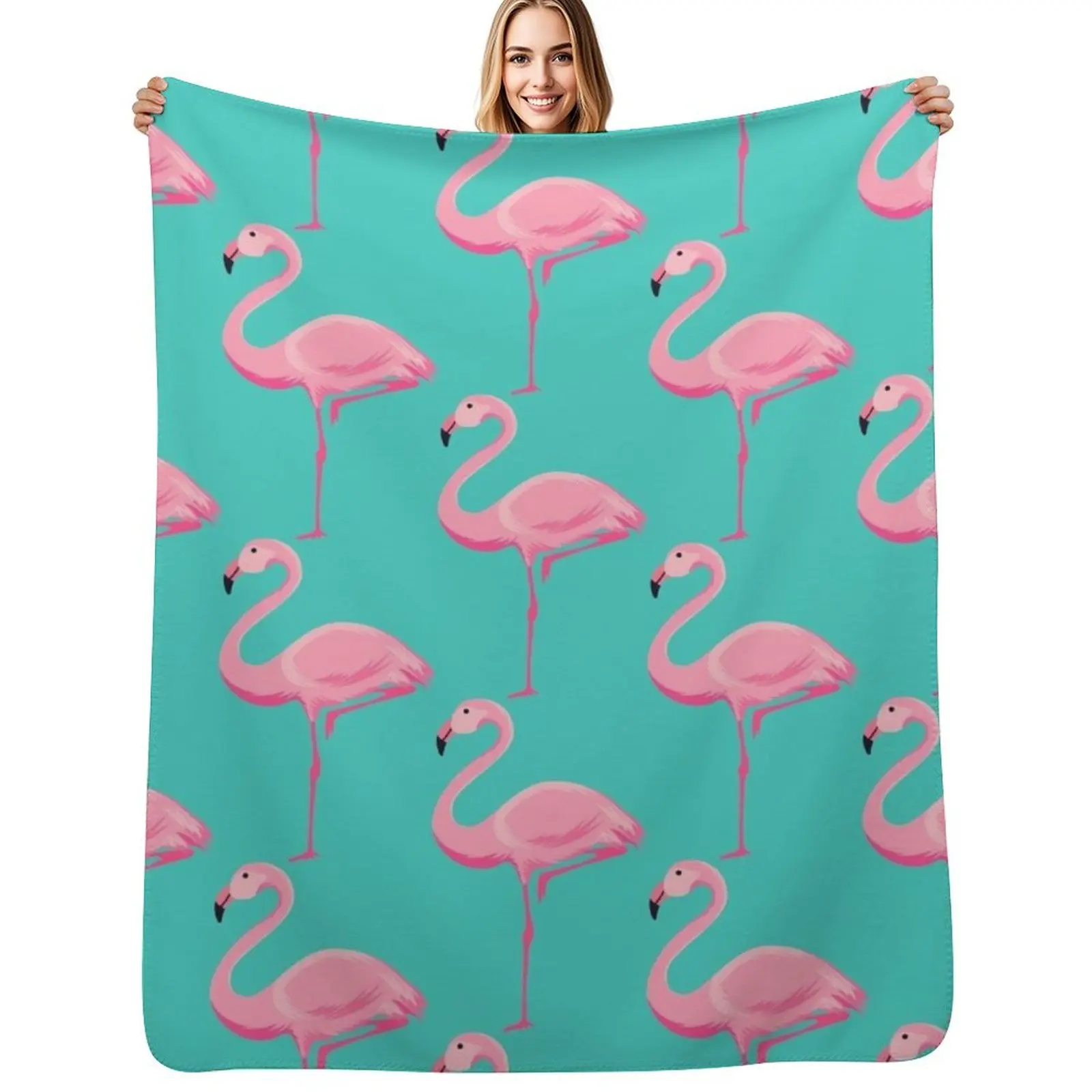 

Flamingo Throw Blanket Lightweight Warm Blanket for Indoor Outdoor Use