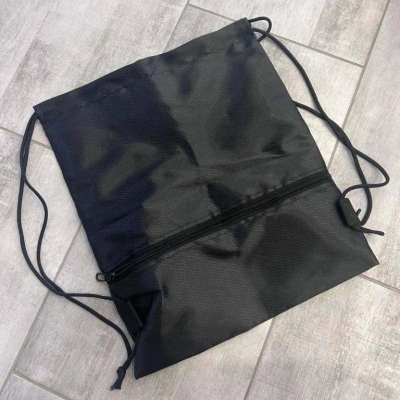 Lightweight Drawstring Backpack for Men and Women Sports Fitness Backpack Outdoor Leisure Backpack Zipper Bag