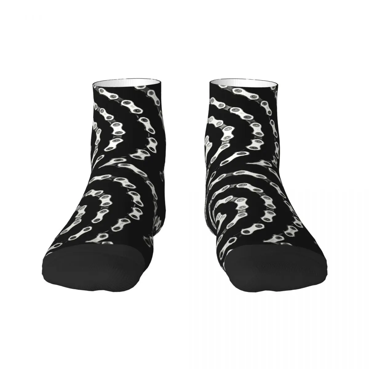 Kawaii Print Mountain  Bike Chain Spiral Socks for Women Men Stretch Summer Autumn Winter MTB Bicycle Crew Socks