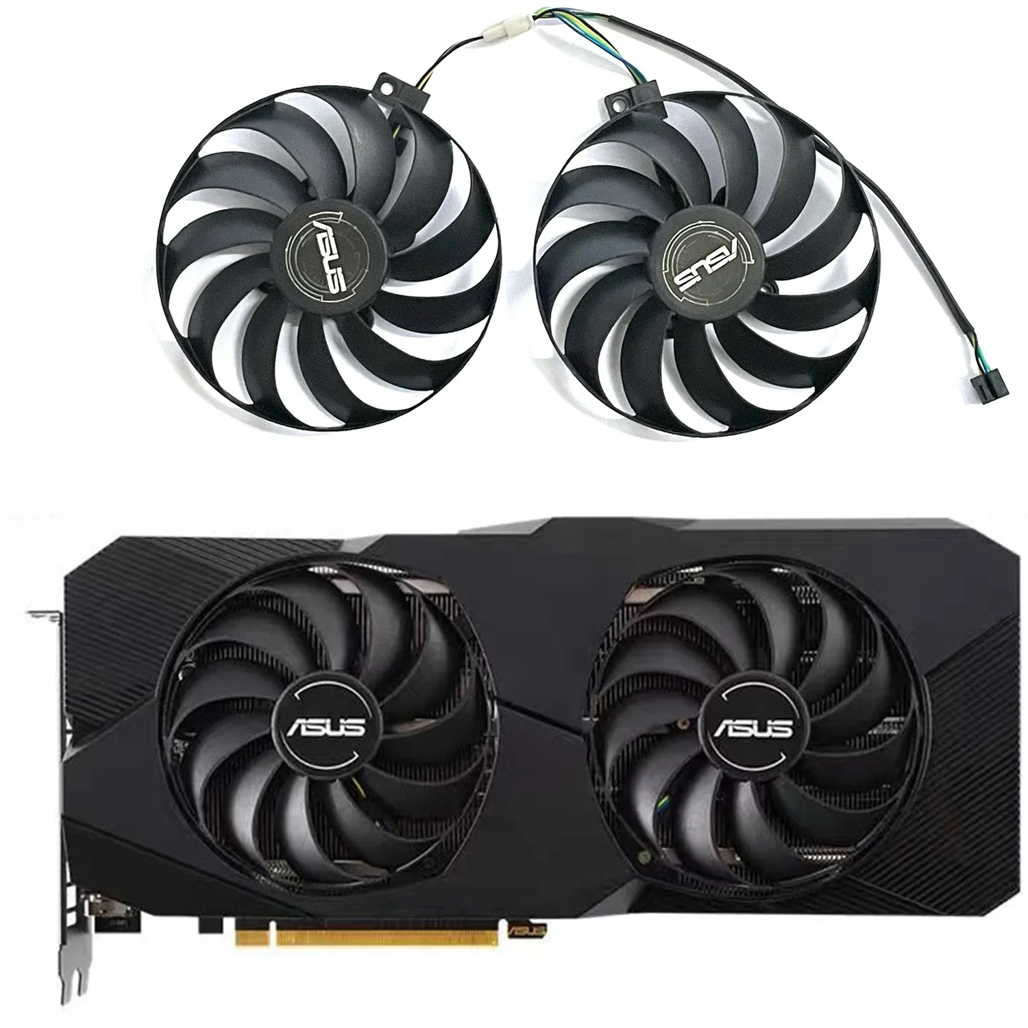 2pcs T129215SU FDC10U12S9-C 95mm DC 12V 0.50A 4Pin 5600XT 5700XT Videokaart Fan Voor Asus Radeon Rx 5700 5600 Xt Dual Evo Oc