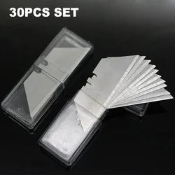 30Pcs Trapezoidal Blade Multifunctional Carbon Steel Knife Blade Replacement DIY Art Craft Cutter Tool Blade Hand Tools