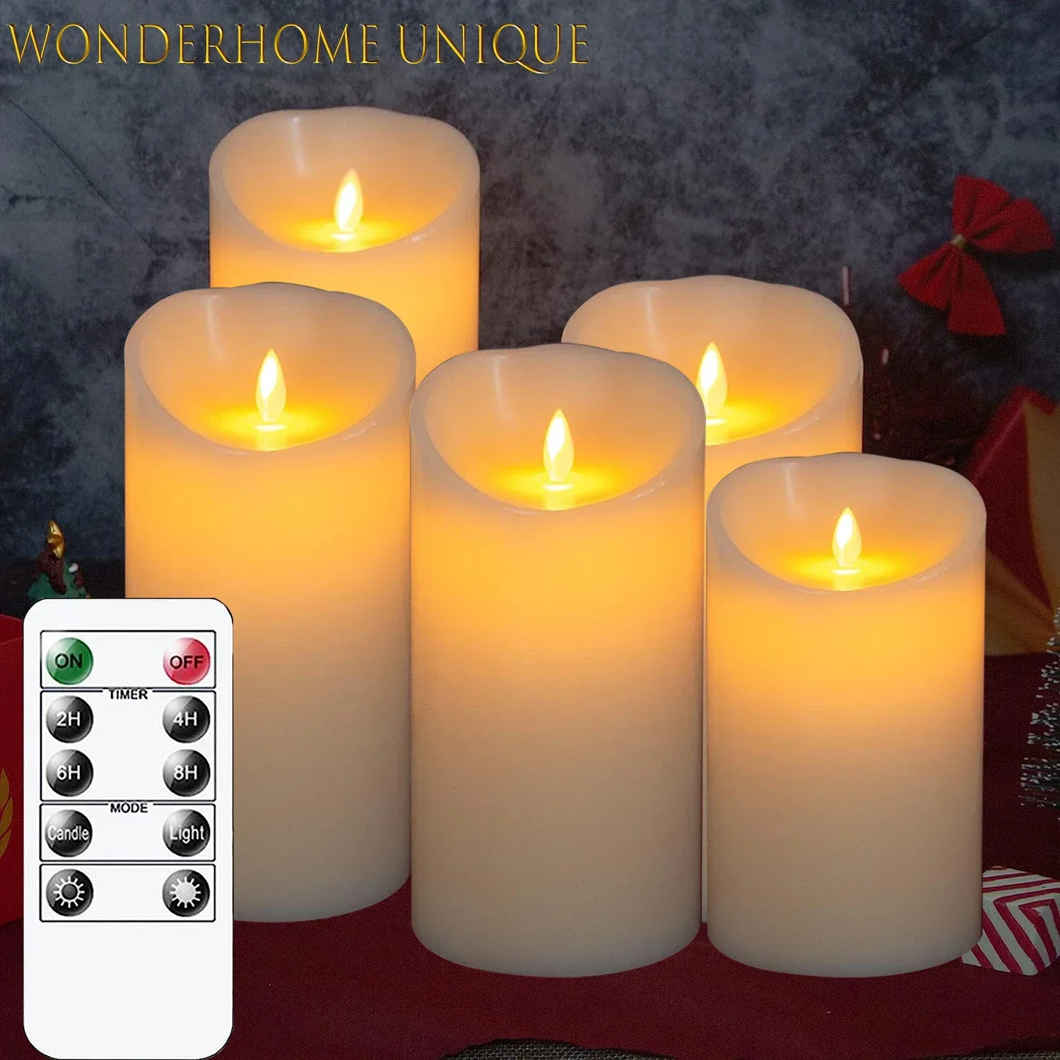 

Flameless LED Candles with Remote Control and Timer Battery Operated Flickering Candle for Home Party Wedding Christmas Decor